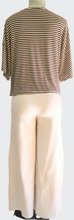 Charger l&#39;image dans la galerie, Chandail ligné marine 35$ Pantalon blanc large 55$
