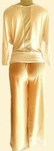 Charger l&#39;image dans la galerie, Chandail blanc, bande filet 50$ Pantalon menthe poivré 55$
